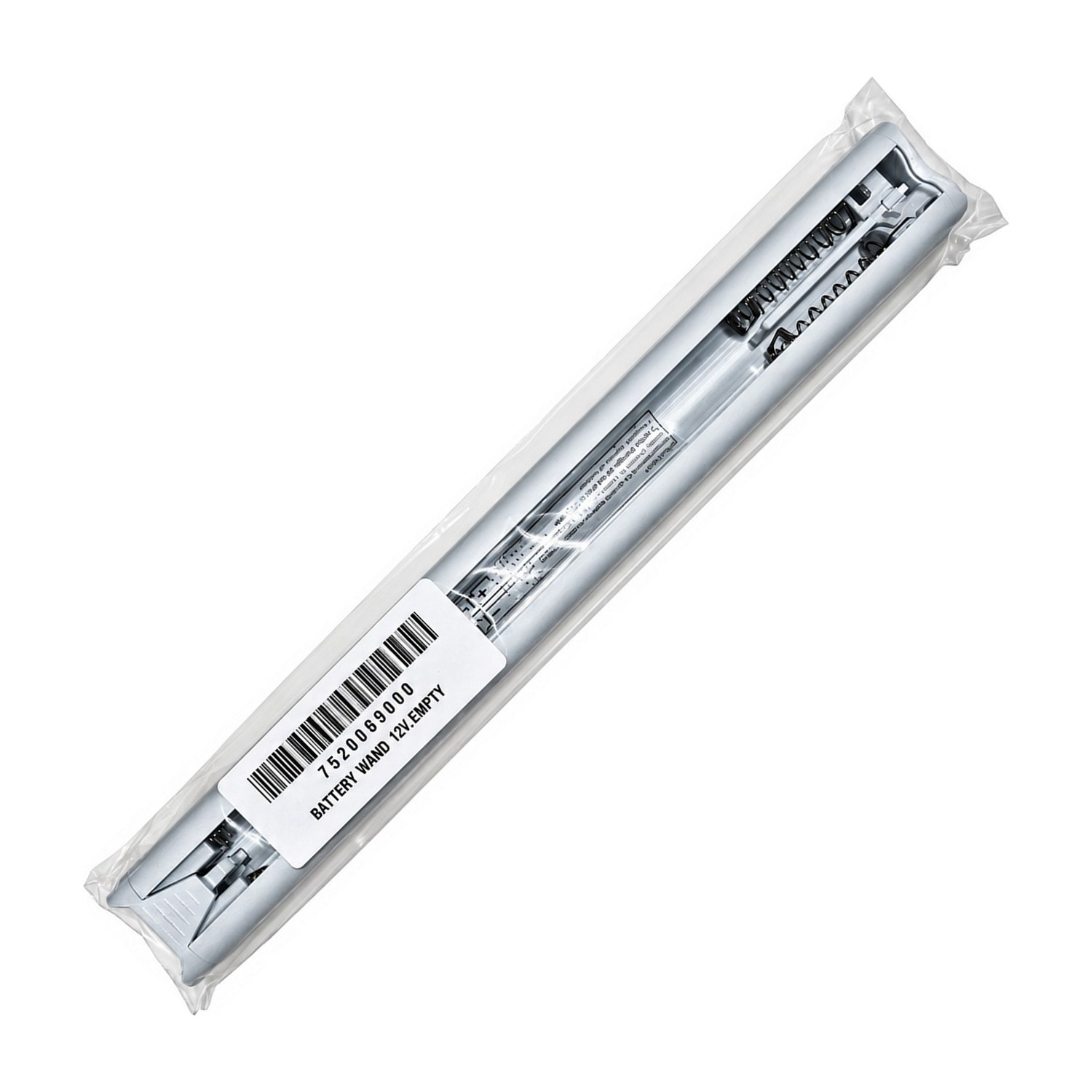 The Hunter Douglas 12V battery wand new in its sealed packaging, part label 7520069000 showing
